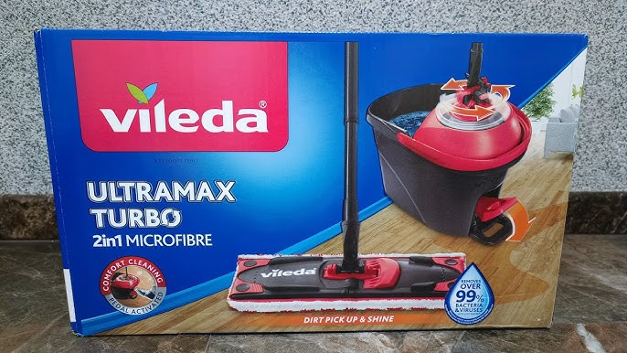 Vileda Turbo 2in1 Remplacement pour Turbo Mop avec microfibres et polyamide