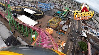 4K | Millennium Roller Coaster POV at Fantasy Island Resort Theme Park Ingoldmells