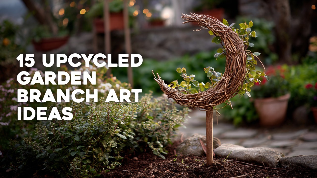 🌿 15 идей для создания уникальных скульптур из переработанных веток для вашего сада