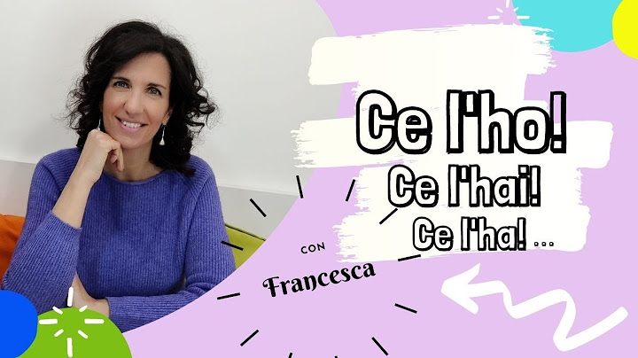 Ce l'ho!  Verbo "averci"