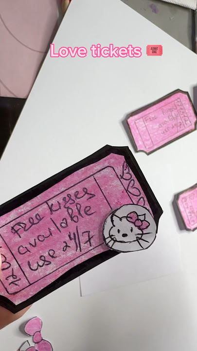 Cute love tickets 🎟️🎀💗 #tickets #love #loveletter #diy