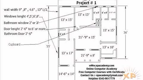 Building Plans Over View In AutoCAD Urdu Tutorials wWw.xpacademy.com