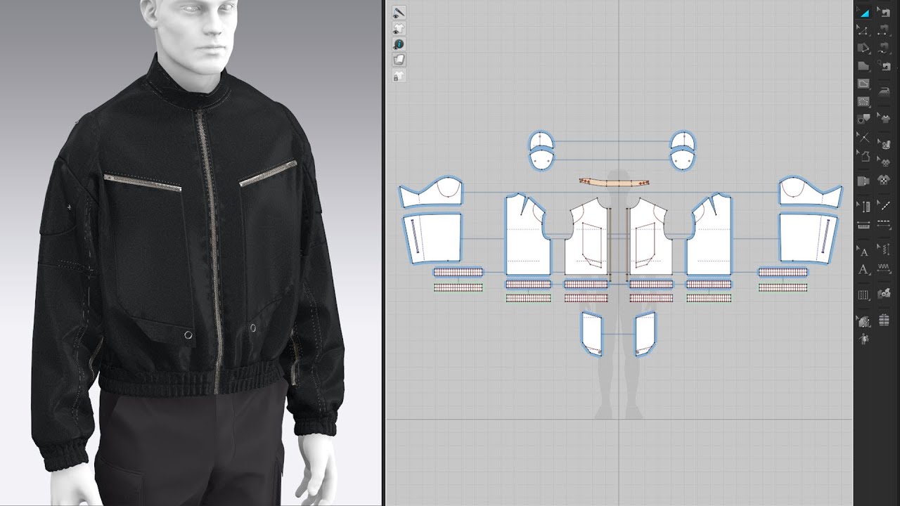 Timelapse, Oversized Bomber Jacket, Marvelous Designer, Clo - YouTube