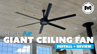 Best Big Ceiling Fan | 8' MacroAir HVLS Fan Install | Mad County Build