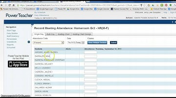 Taking Attendance in PowerTeacher