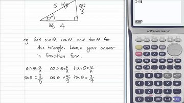 trig ratios: finding sin cos and tan theta from sides of a triangle