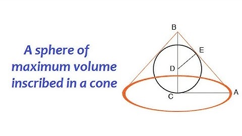 Sphere of maximum volume inscribed in a cone