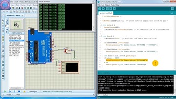 21. Arduino Uno Limit Switch Proteus Simulation with Serials monitor, Free code on Description