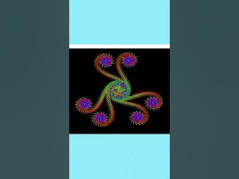 Python turtle graphics code-spiral ivy design. - YouTube