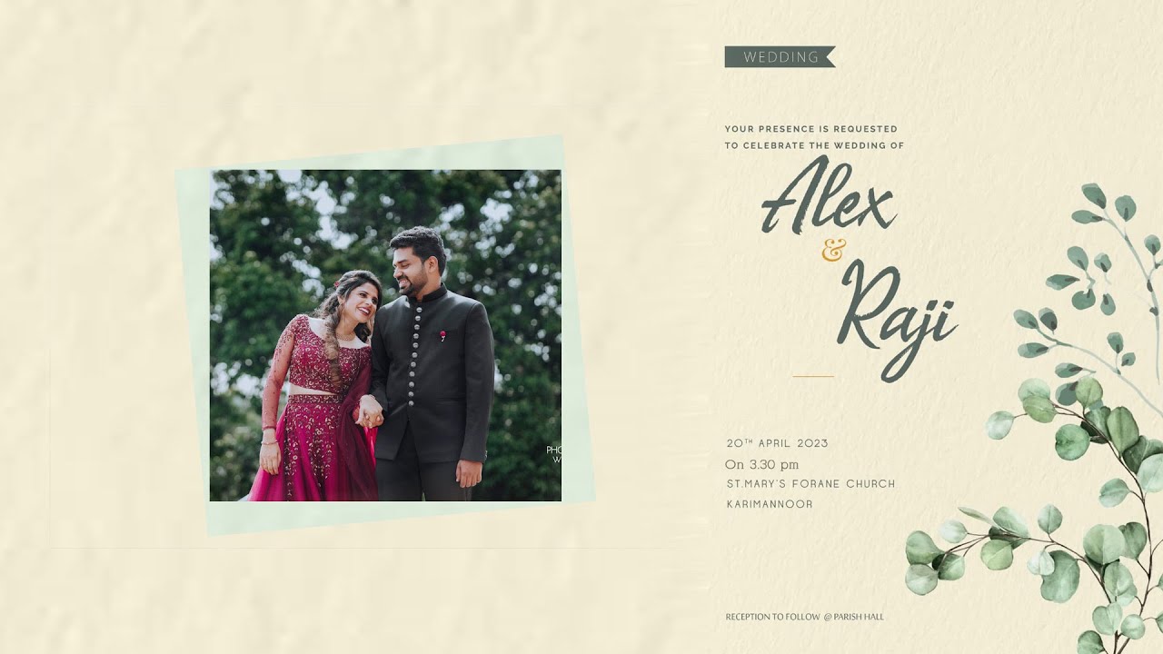 WEDDING || ALEX + RAJI || 20.04.2023 || PHOTOLAND WEDDING STUDIO - YouTube