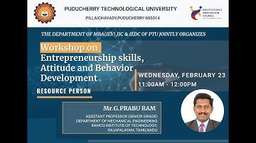 Workshop on Entrepreneurial skills, Attitude and Behavior Development