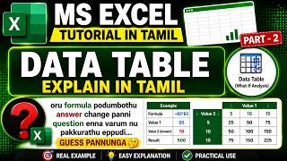 Excel Data Table Step by Step | Part 2 | BROSY ACADEMY @brosyacademy4381