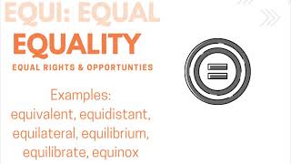 Words  made from the stem "Equi" by Beyond the Prompt Common Word Study Equi