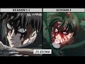 WHEN AOT CHARACTERS' DESIGN CHANGED FROM SEASON 1 TO 4