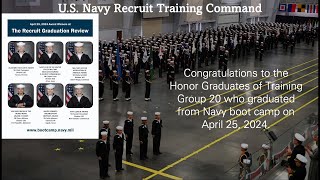 Navy RTC Honor Graduates who graduated on Thursday, April 25, 2024.