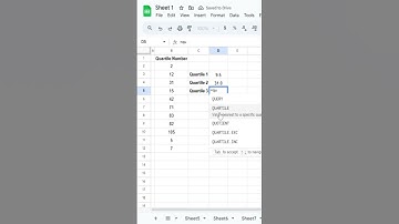 How to Use QUARTILE  function in Google Sheet