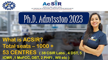 AcSIR PhD Admission at 51 Academic Centers ( 38 CSIR, 4 DST, 4 ICMR, DBT,  MoEFCC, PHFI , WII )