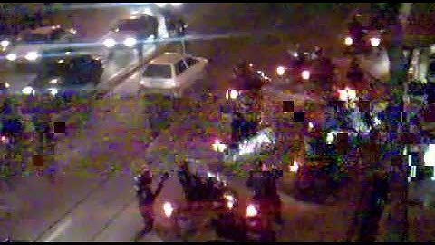 Iran 1 March 2011 - Anti riot forces attack protesters in Shiraz