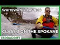 Whitewater rafting on the spokane river class 3 rapids with wiley e waters