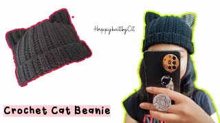 Tutorial Merajut Cat Beanie | Crochet |
