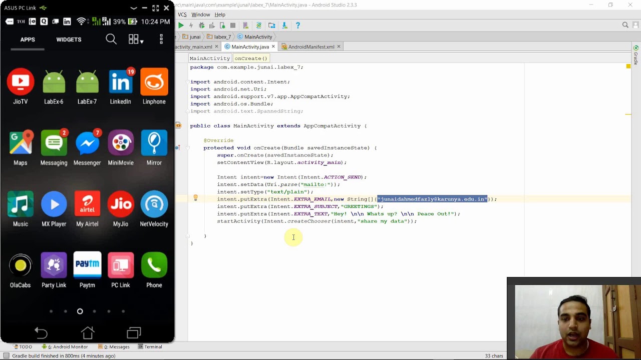 Mobile Application Development Lab - Exercise 7 - YouTube