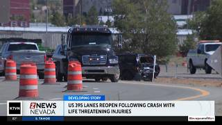 Northbound 395 is back open following a crash that shut down lanes Saturday