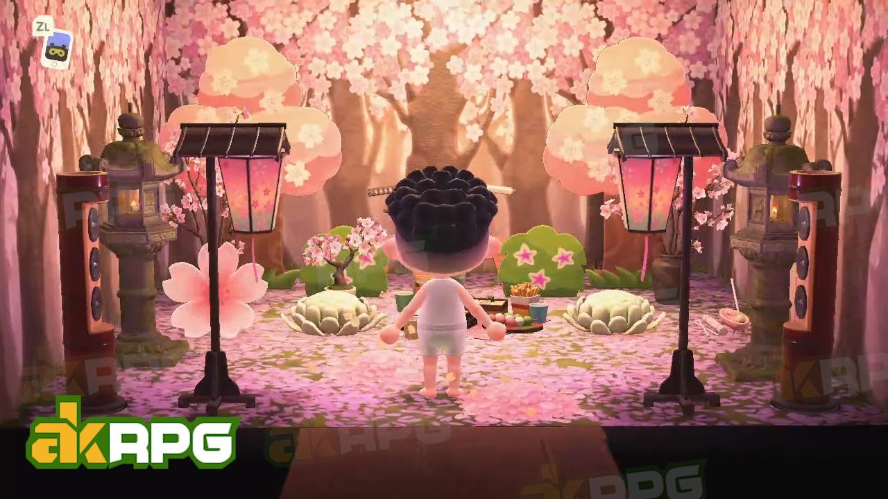 Spring Japanese Cherry Blossoms Room Best ACNH Japan Theme