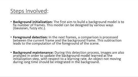 Motion Detection using Background Subtraction Methods(ProGeek Cup 1.0 Project Idea)