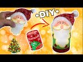 Diy Especial de Natal #8 🎄Papai Noel porta bombom usando lata de massa🎅🏻