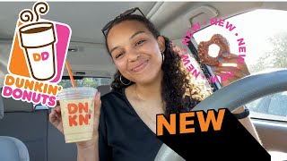 TRYING THE DUNKIN BLOOD ORANGE REFRESHER AND NUTTY PUMPKIN COFFEE | Dunkin Donuts Fall Menu 2022