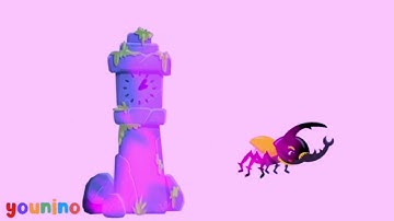 HICKORY DICKORY DOCK| CRASH EFFECTS COMPILATION BEETLE VS MOUSE VS GORILLA VS CAMEL SPACE ANIMALWARS