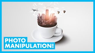 City-in-a-Cup PHOTO MANIPULATION Photoshop Tutorial screenshot 2