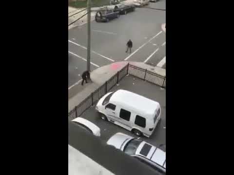 <p>Video from above the scene captures the encounter in Paterson.</p>