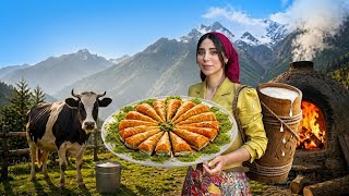     From Fresh Dough to Giant Baklava! 🌰 Traditional Oven & Homemade Vanilla Ice Cream!
