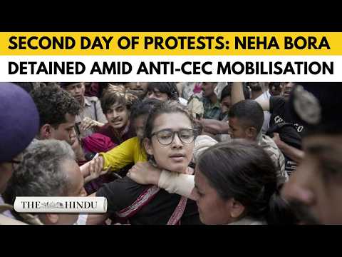 Gyanesh Kumar protest: Neha Bora detained again as anti-CEC stir continues in Delhi