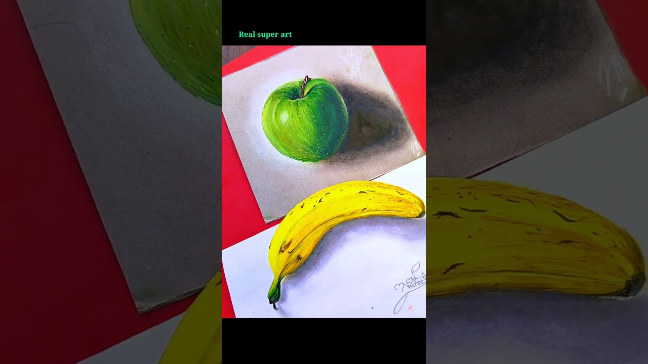 3D fruits drawings