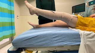 Straight Leg Raise with Elastic Wrap