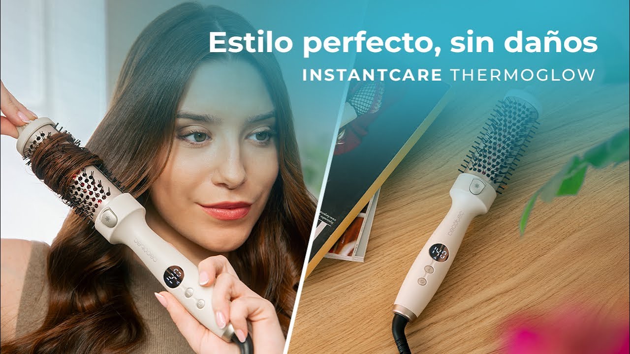 Cepillo con Infrarrojos y Tecnolog&iacute;a I&oacute;nica InstantCare ThermoGlow , 5 Temperaturas, 38mm, Pantalla