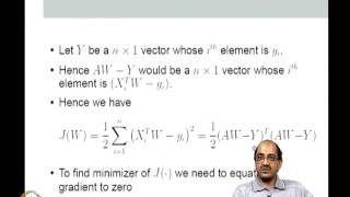 Mod-06 Lec-14 Linear Least Squares Regression; LMS algorithm