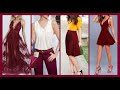 Todas las posibles Combinaciones del Color vino (Vestidos, Blusas, Pantalones, Shorts, Zapatos)