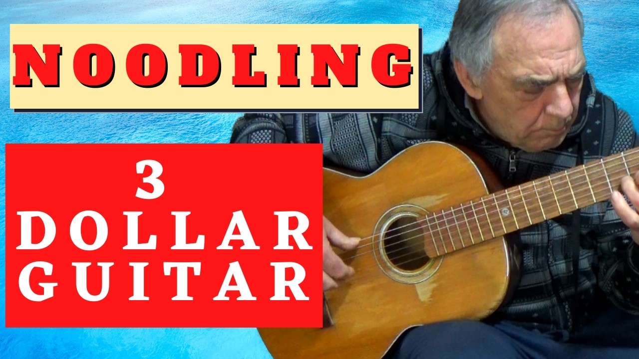 Noodling aimlessly with flamenco on my $3 practice guitar.