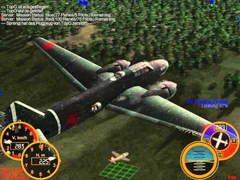 G4M bombing vs 2xP40 + landing