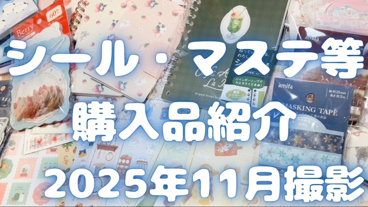 シール・マステ等 購入品紹介｜2025年11月撮影