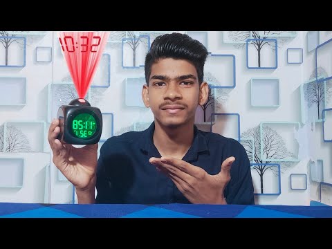 Digital Projector alarm \\ Clock \\ Temperature | voice tolking LED projection alarm review
