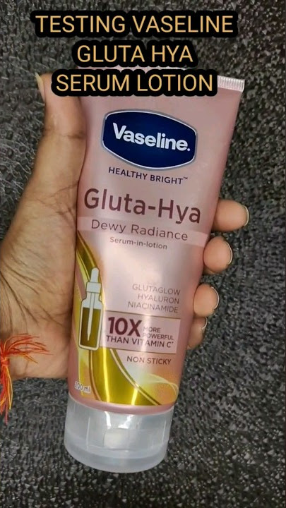 Testing Vaseline Gluta Hya Serum In lotion | #ashortaday #ytindiashorts #shorts #skincare