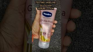 Testing Vaseline Gluta Hya Serum In lotion | #ashortaday #ytindiashorts #shorts #skincare