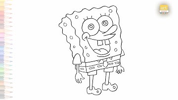 SpongeBob SquarePants drawing easy | cartoon drawing tutorial | How to draw SpongeBob SquarePants