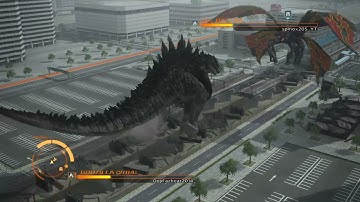 GODZILLA ps4 online battle: Godzilla 2014 vs Battra