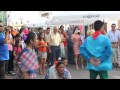 Tinikling street performance in Monção, Portugal