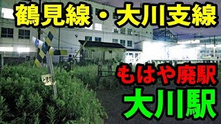 草に覆われ廃駅同然 鶴見線・大川駅【201806鶴見線9】
